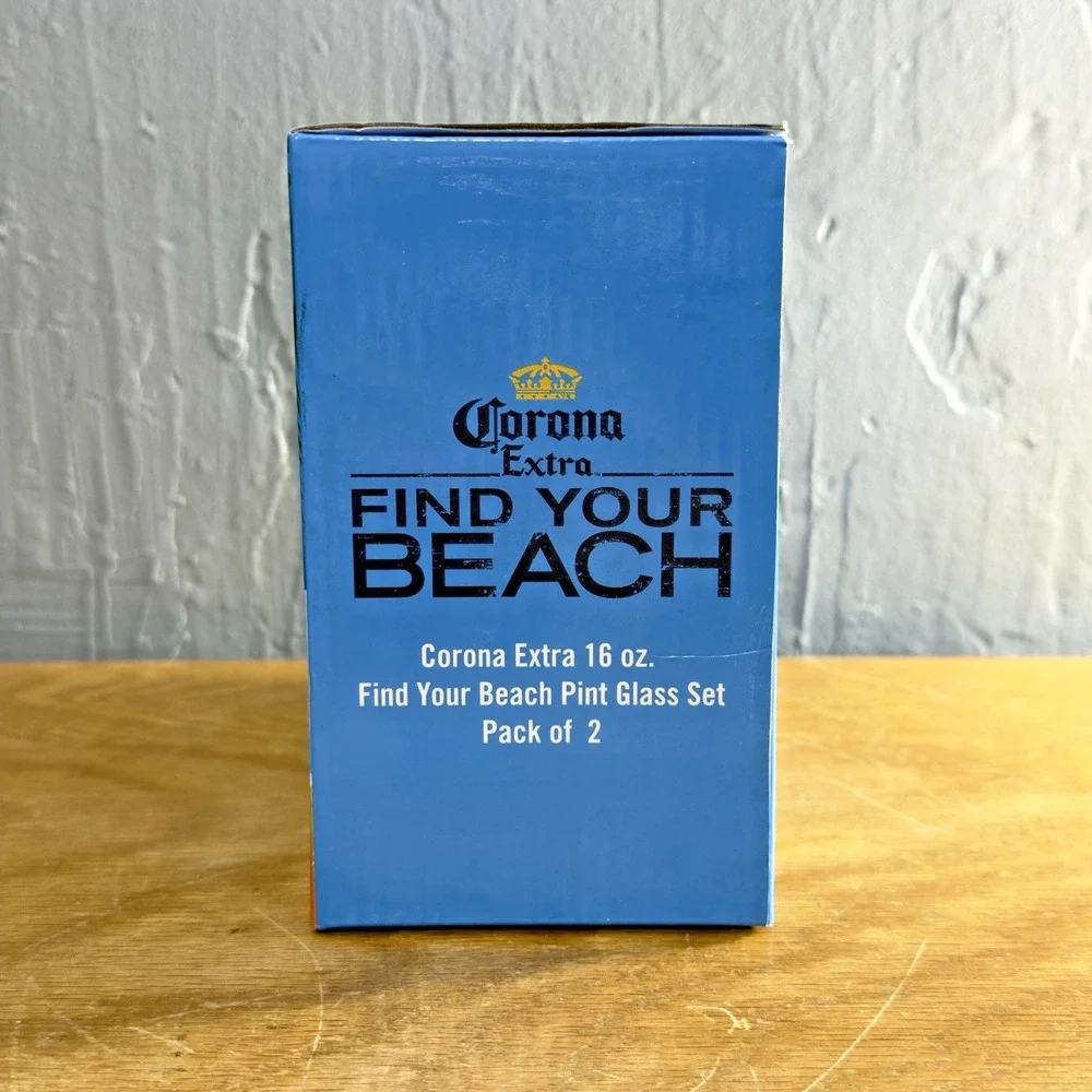 Corona Extra 16 oz Pint Glass Set Of Two 